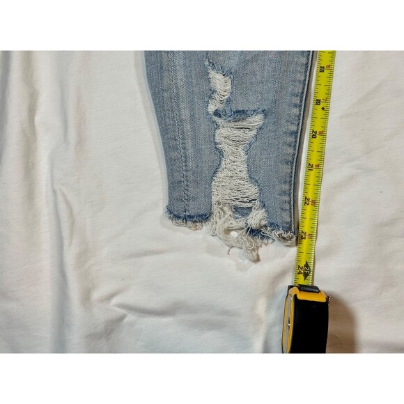 American Eagle Jeans Hi-Rise Jegging Crop Next Level Stretch Distressed Size 00 - Picture 6 of 8